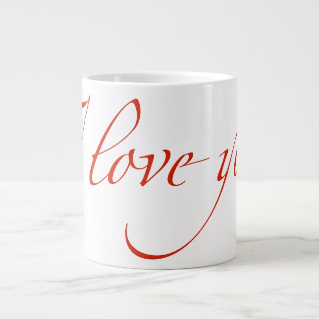 Caneca De Café Grande Eu te amo (Frente)