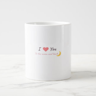 Caneca De Café Grande Eu Te Amo Até a Lua e de Volta Declaração de Amor