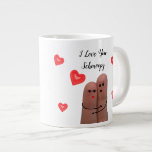 Caneca De Café Grande Eu Te Amo, Dia de os namorados Schmoopy, Jumbo Mug