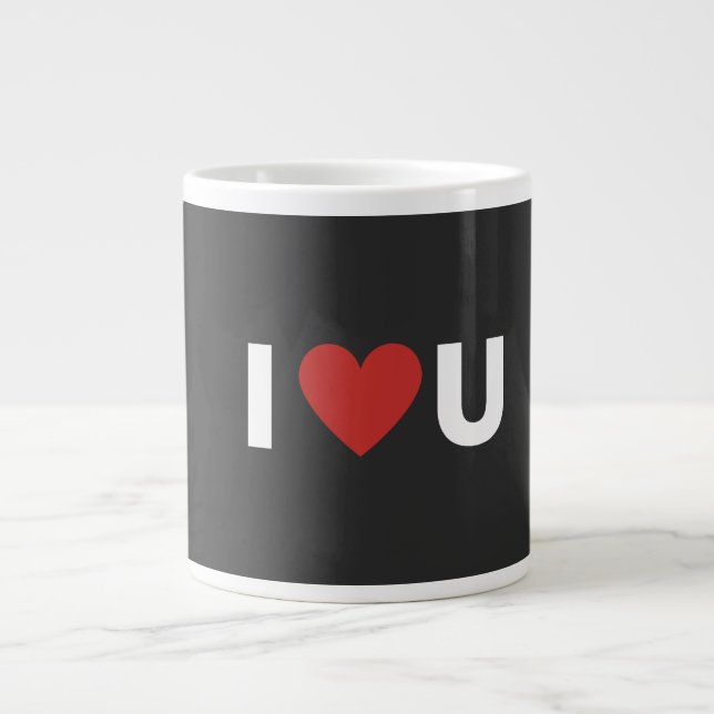 Caneca De Café Grande Eu Te Amo Mogas (Frente)