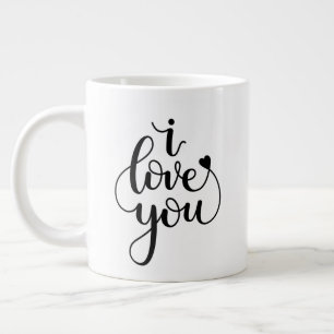 Caneca De Café Grande Eu Te Amo Mug