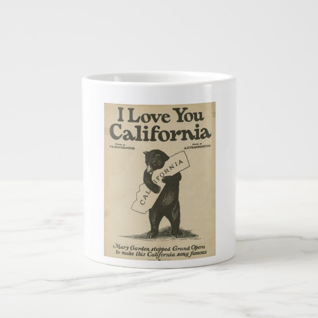 Caneca De Café Grande Eu Te Amo Na Califórnia Mug (Frente)