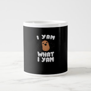 Caneca De Café Grande Eu Yam O Que Eu Sou Engraçado Batata Torta Pun Açã