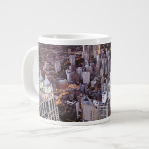 Caneca De Café Grande EUA, Illinois, Chicago, visão aérea do lago