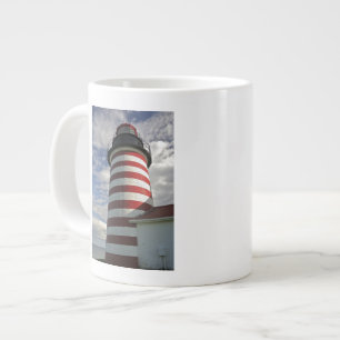 Caneca De Café Grande EUA, Maine, Lubec. Farol West Quoddy Head