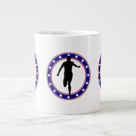 Caneca De Café Grande EUA Patriotic MARATHON / RELAY RUN
