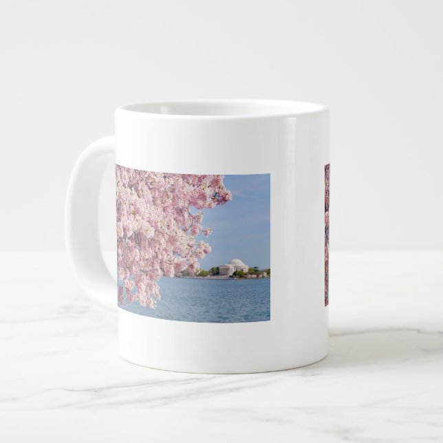Caneca De Café Grande EUA, Washington DC, Cherry tree (Frente Esquerda)