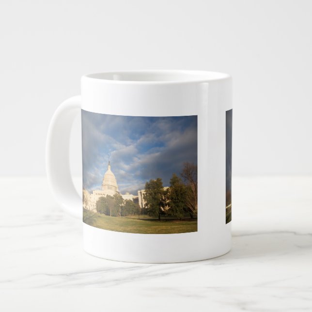 Caneca De Café Grande EUA, Washington DC, edifício do Capitólio (Frente Esquerda)