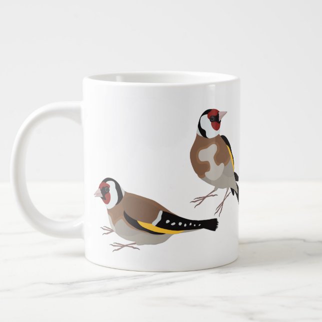 Caneca De Café Grande European Goldfinch (Esquerda)