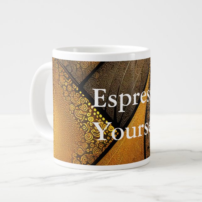 Caneca De Café Grande Eva 1 Abstract Design Specialty Mug (Frente Esquerda)