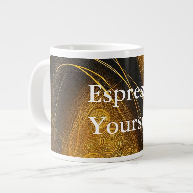 Caneca De Café Grande Eva 3 Abstract Design Specialty Mug (Frente Esquerda)