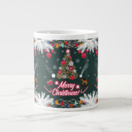 Caneca De Café Grande Evergreen Joy do Natal