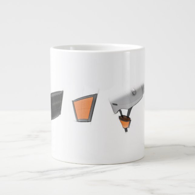 Caneca De Café Grande Evolução dos Terrenos (Frente)