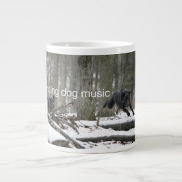 Caneca De Café Grande Executando Jumbo Mug de Música Cachorra