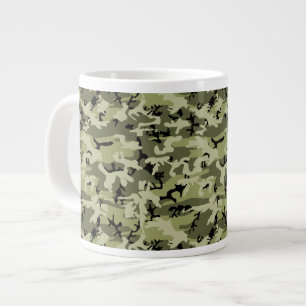 Caneca De Café Grande Exército, Camo, Padrão Militar - Preto Branco Ve
