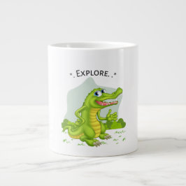 Caneca De Café Grande explorador de crocodilo