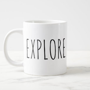 Caneca De Café Grande "Explore" Simples fazenda moderna
