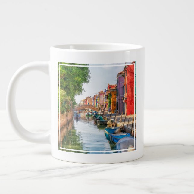 Caneca De Café Grande Explore the Vibrant Charm of Burano (Esquerda)