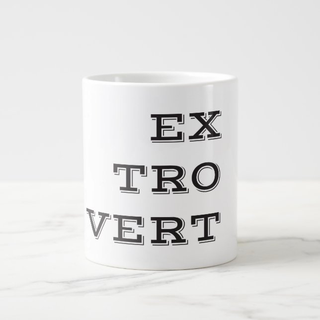 Caneca De Café Grande Extrovert Specialty Mug (Frente)