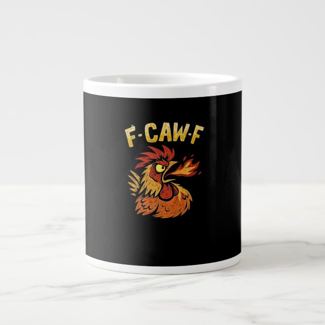 Caneca De Café Grande F-Caw-F-Chicken Classic Minimal Clean (Frente)