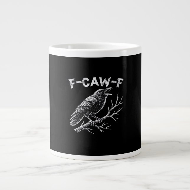 Caneca De Café Grande F-Caw-F Classic Retro Style (Frente)