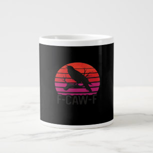 Caneca De Café Grande F-Caw-F Corvo Engraçado Clássico Minimal Limpo