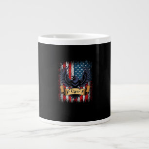 Caneca De Café Grande F-Caw-F Corvo Retro Bandeira EUA Vintage F-Caw-F