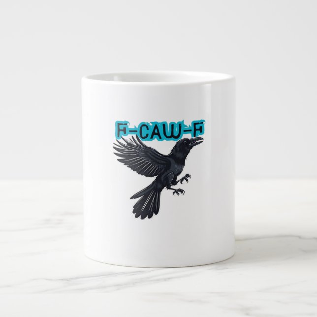 Caneca De Café Grande F Caw F Creative Casual Style (Frente)
