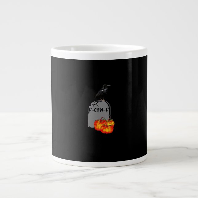 Caneca De Café Grande F-Caw-F Crow Classic Retro Cool (Frente)