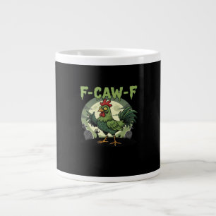 Caneca De Café Grande F Caw F Galinha Engraçada Halloween Vintage Clássi