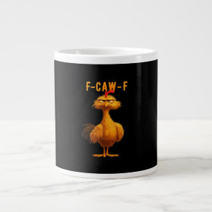 Caneca De Café Grande F-Caw-F-Galinha Minimal Essencial Limpo
