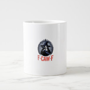 Caneca De Café Grande F-Caw-F Gráfico Clássico Retro
