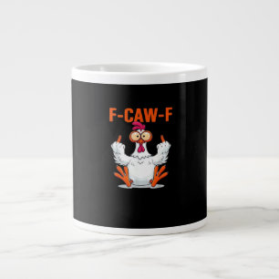 Caneca De Café Grande F Caw F Humor de Frango Citação Estilo Vintage