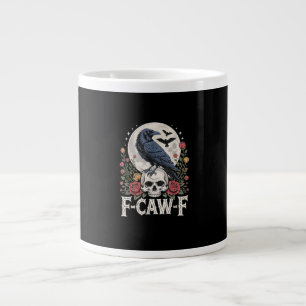 Caneca De Café Grande F-Caw-F Pássaro Corvo Corvo Engraçado Pássaro Croc