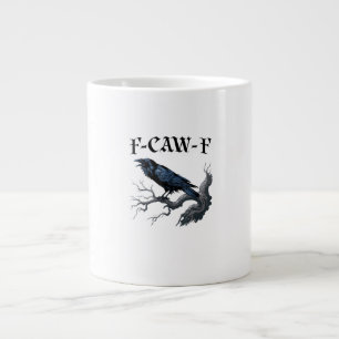 Caneca De Café Grande F-Caw-F Pássaro Engraçado Corvo
