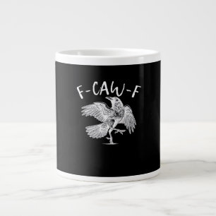 Caneca De Café Grande F-Caw-F Raven Gráfico Vintage