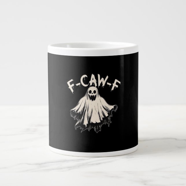 Caneca De Café Grande F Caw F Raven Retro Classic Style (Frente)