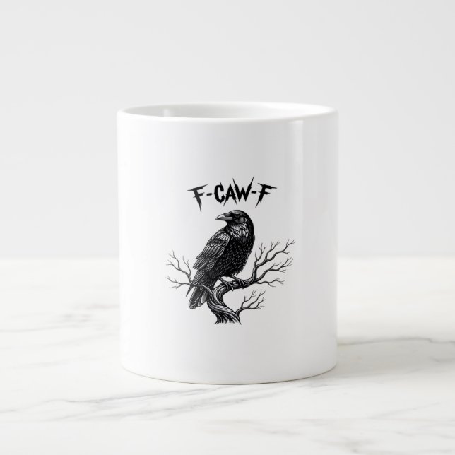 Caneca De Café Grande F Caw F Trendy Modern Style (Frente)