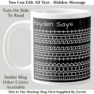 Caneca De Café Grande F**k Esta Mensagem Oculta A Merda 144WB Escritório