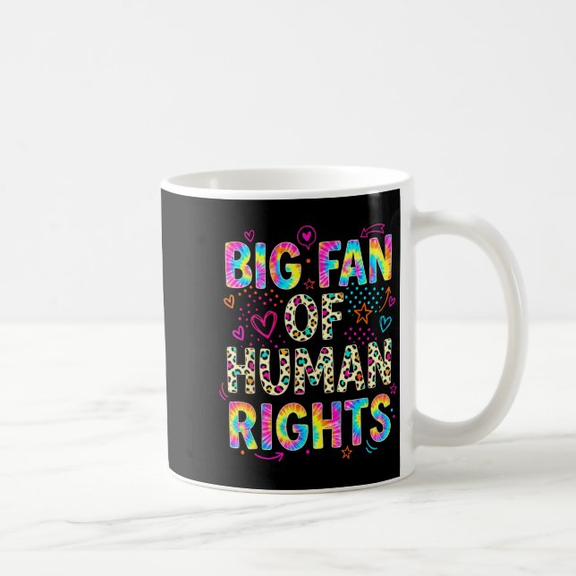 Caneca De Café Grande fã de direitos humanos retro protesto igual (Direita)