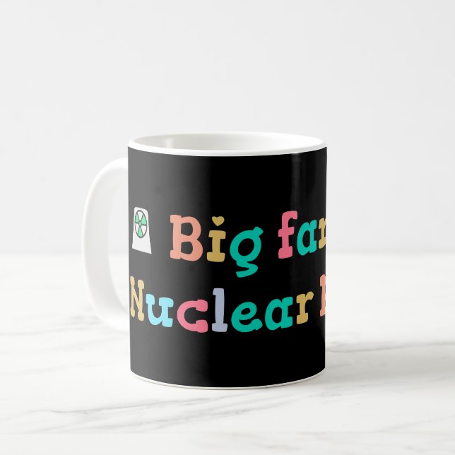 Caneca De Café Grande fã de energia nuclear (Frente Esquerda)