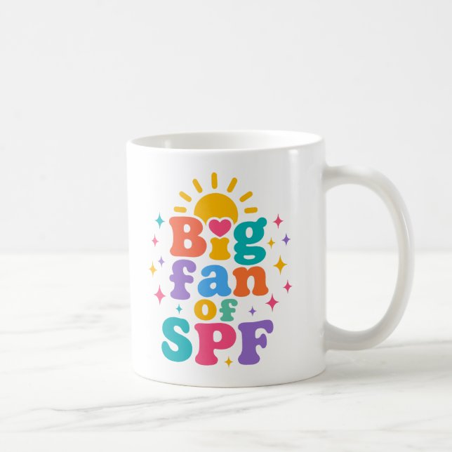 Caneca De Café Grande fã de proteção solar SPF no verão (Direita)