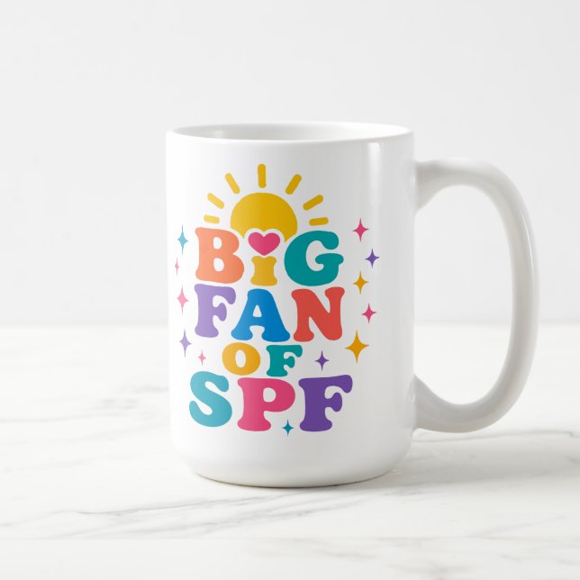 Caneca De Café Grande fã de proteção solar SPF no verão (Direita)