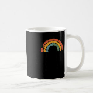 Caneca De Café Grande fã do planeta terra retrô anos 70 arco-íris