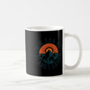 Caneca De Café Grande fã do planeta terra retrô anos 70 dia da te