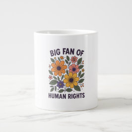 Caneca de Café Grande Fã dos Direitos Humanos