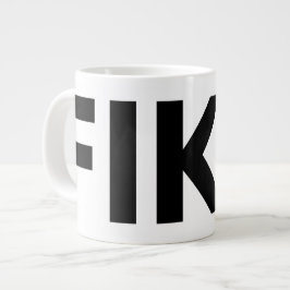 Caneca De Café Grande Faca de preto-e-branco da FIKA