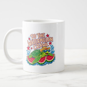 Caneca De Café Grande Faça O Rastejar Da Melancia, rastejar da melancia,