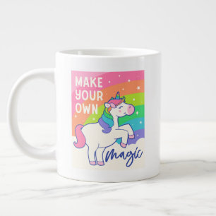 Caneca De Café Grande Faça sua própria magia Corno de Unicórnio