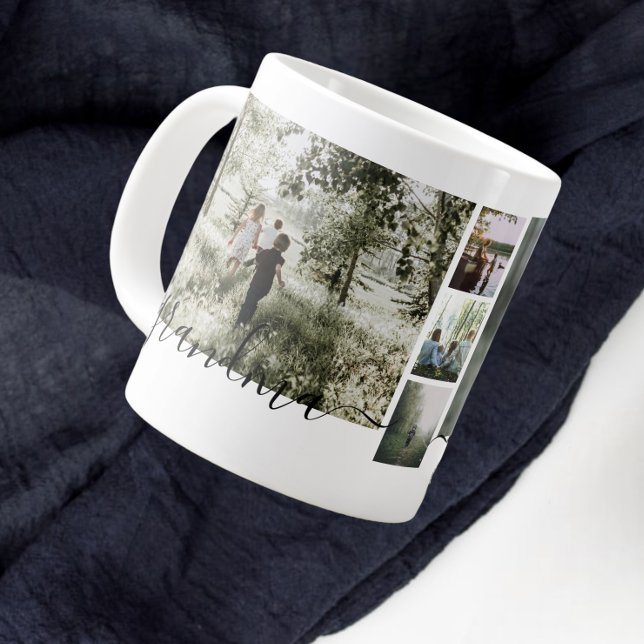 Caneca De Café Grande Faça uma manutenção personalizada da família Fotog (Criador carregado)